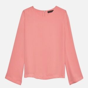 NWT Flare Sleeve Top In Salmon Pink XXS Business Office Attire